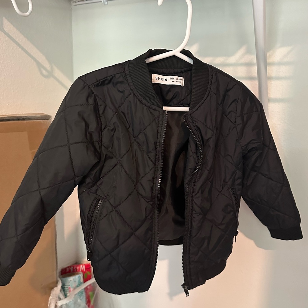 18-24M Black Bomber Jacket